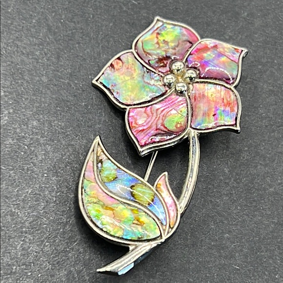 Duri | Jewelry | Vintage Duri Abalone Shell Flower Brooch | Poshmark